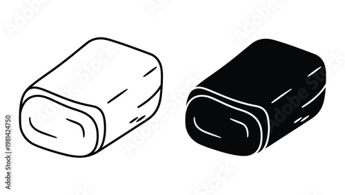 Soap Bars Black White Icons Clean Hygiene