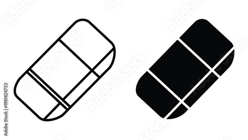 Eraser Icon Set Correction Tool