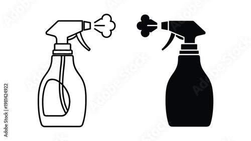 Spray Bottle Mist Icon Commercial Use
