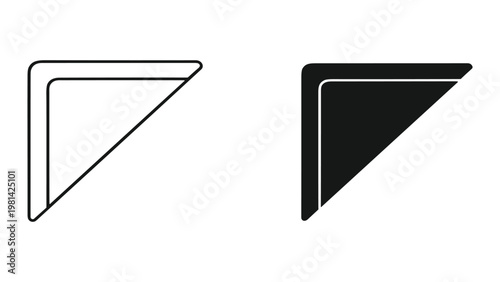 Corner Bracket Icon Set Graphic Design Element