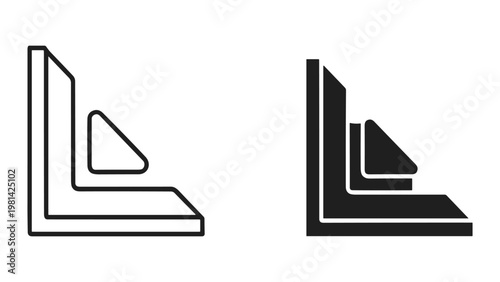 Corner Brackets Geometric Shapes Industrial Hardware