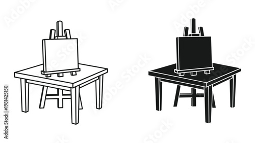 Easel Canvas Table Studio Art Supplies