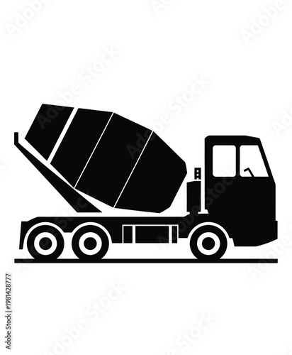 Truck with trailer cargo delivery transport vehicle vector illustration of heavy trucking industry road shipping machine truck trailer concept