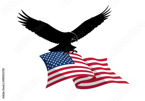 American Eagle Holding USA Flag.