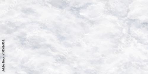 A bright blue sky filled with white clouds creates an abstract winter texture of soft frost and frozen air