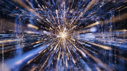 Light Speed Tunnel: Experience the exhilarating sensation of traveling at warp speed through an abstract tunnel of light and energy, evoking feelings of innovation, technological advancement.