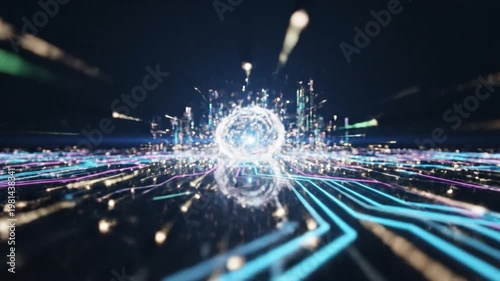 Illuminating the Digital Mind: An artistic and visually captivating representation of artificial intelligence.