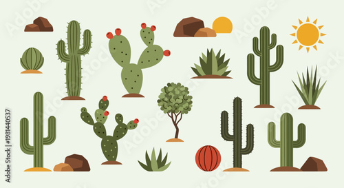 Cactus Desert Plants Collection.