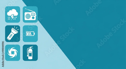 Essential Emergency Preparedness Toolkit A Visual Guide to Disaster Readiness and Safety Measures with Key Icons for Protection and Response Planning