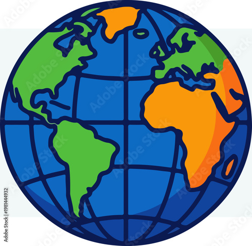 Globe Earth Planet World Map.