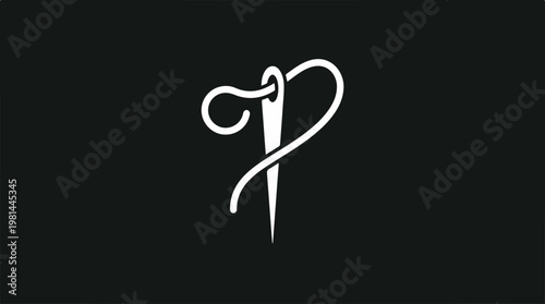Heart Shape Letter P Logo.