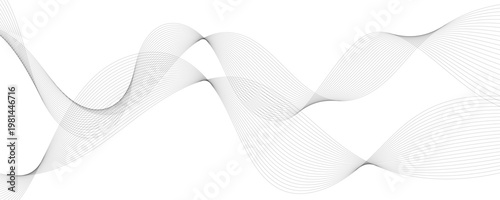 Abstract Multi Flow Ribbon Wave Lines Vector Illustration Isolated on White Background for Modern Banner