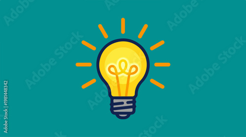 Light Bulb Idea Concept Icon.