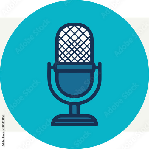 Microphone Icon Sound Recording Device.