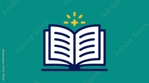 Open Book with Lightbulb Moment.