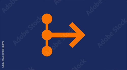 Orange Arrow Directional Sign.