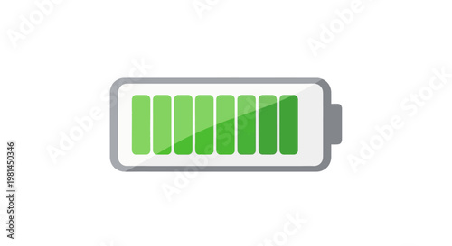Battery full energy power symbol icon.