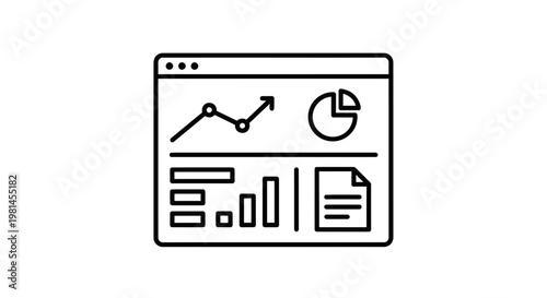 Data analysis dashboard with charts, graphs, and reports, business analytics concept