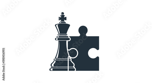 Chess Piece King Strategy Puzzle Game.