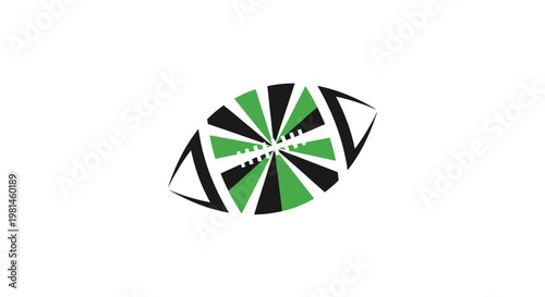 Abstract American Football Eye Logo Design.