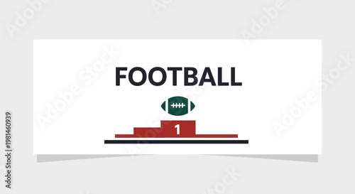 American Football Championship Podium Victory Celebration.