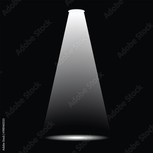Spotlight beam a dramatic illumination in a dark environment