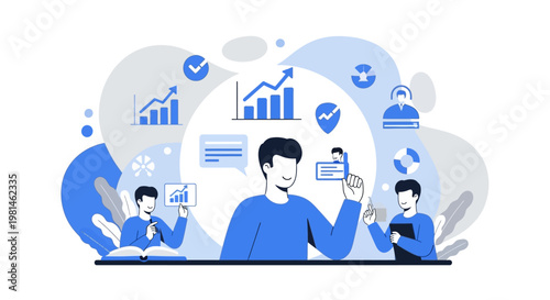 Business People Analyzing Data Charts.