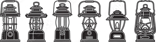 Cartoon illustrations of various police vehicles from different eras Vector