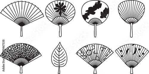 A collection of different types of modern and artistic pendant light fixtures Vector