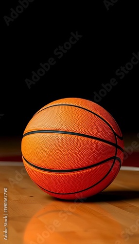 A classic orange basketball, textured for grip, ready for play,  leather,  texture