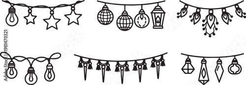 A collection of different types of bicycles and a motorcycle Vector