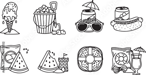 Various old-fashioned tools and objects used for construction and measurement Vector