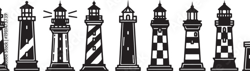 Silhouettes of classic church architecture against a white background Vector