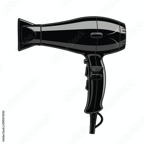 Professional Black Hair Dryer for Salon and Home Use
