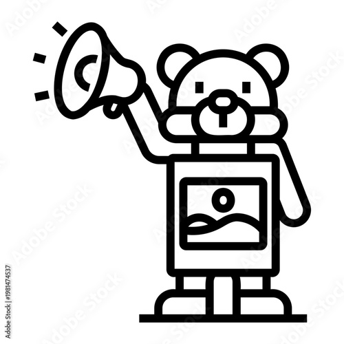 mascot Line Icon