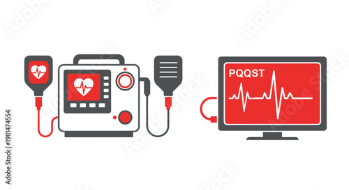 Defibrillator Machine Medical Device Equipment.