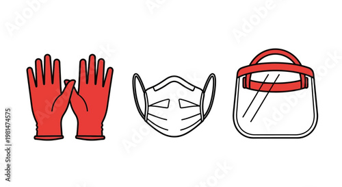 Protective medical equipment for safety.