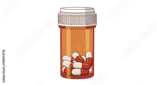 Pills in an orange bottle.