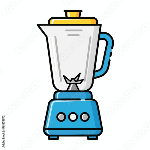 Colorful Modern Blender for Smoothies and Juices in Kitchen Lifestyle