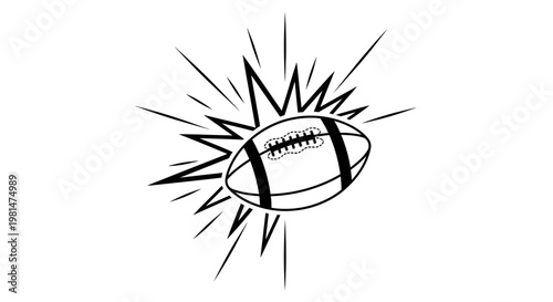 American Football Bursting with Energy and Motion.