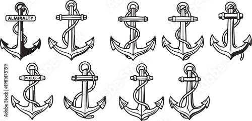 Illustration of various types of lamps and light fixtures Vector