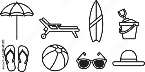 Various household items illustrated from different angles Vector