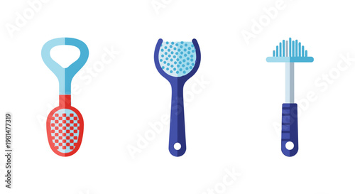 Set of Foot Care Tools: Pumice Stone, Foot Brush, and Nail Cleaner