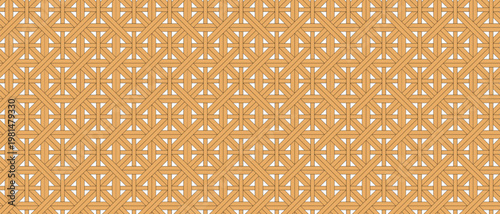 Seamless bamboo weave lattice pattern. Geometric interlaced wicker texture. pattern with interwoven diagonal lines.Basket weave texture. 