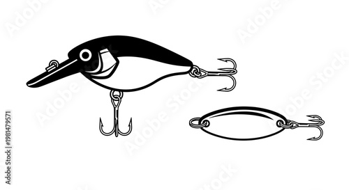 Fishing Lures: Crankbait and Spoon for Angling, Tackle for Catching Fish