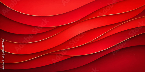 Red satin silk ribbon background with smooth luxurious fabric texture and romantic red drapery style backdrop