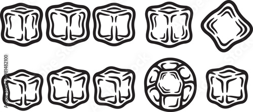 Mosaic patterns showcasing various geometric shapes and floral designs Vector