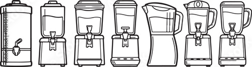 Step-by-step illustration of a person opening and closing a fridge door Vector