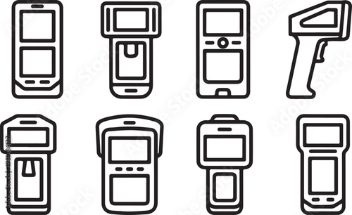 Various household appliances including fridge, washing machine, and toaster Vector