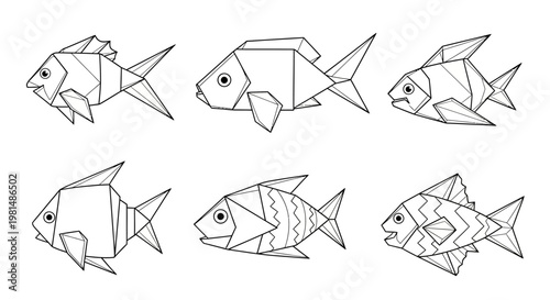 Origami Fish Collection: Six Diverse Paper Folding Art Designs